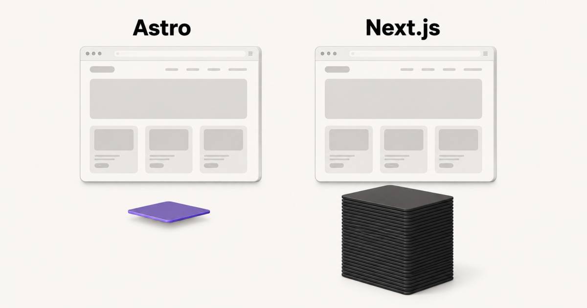 Astro vs Next.js : 133 Ko de JavaScript pour zéro composant client