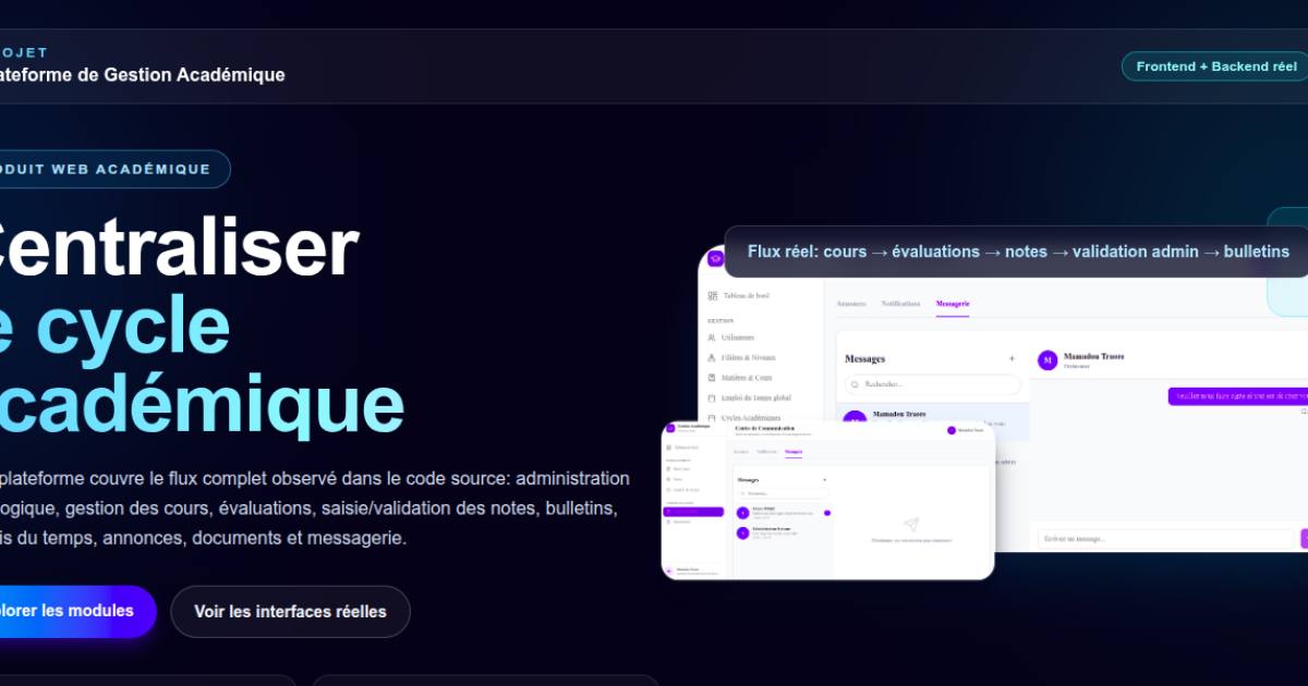 Plateforme de Gestion Académique Multi-Rôles